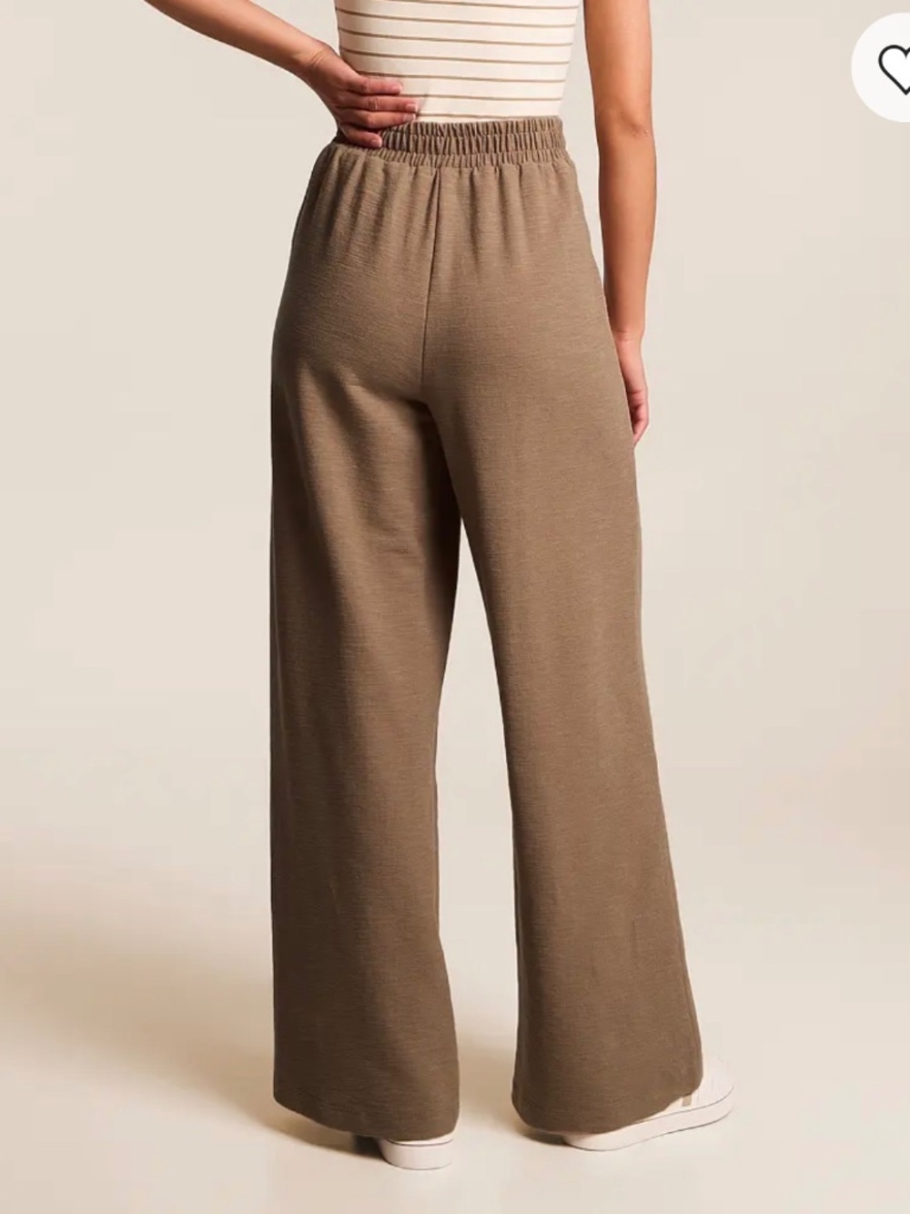 NWT Z Supply Andre Wide Leg Pants Milkshake Brown High Rise Textured Knit XS - Picture 3 of 8